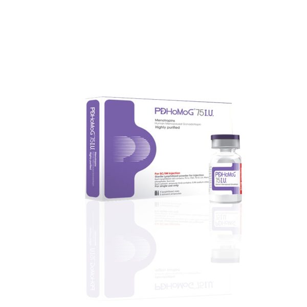 PDHoMoG 75 IU Pouyesh emballage du médicament | lecorpsshop.com